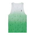 Men's On Zero Tank Breathe Verdite front product view showing ultralight functional jacquard construction with On DryTec moisture-wicking fabric and athletic design