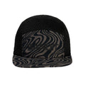 A black Bandit Mesh Run Hat Cocoa / Black featuring a dark brown and black wavy pattern on the front panel and brim, with the word BANDIT embossed across the center.