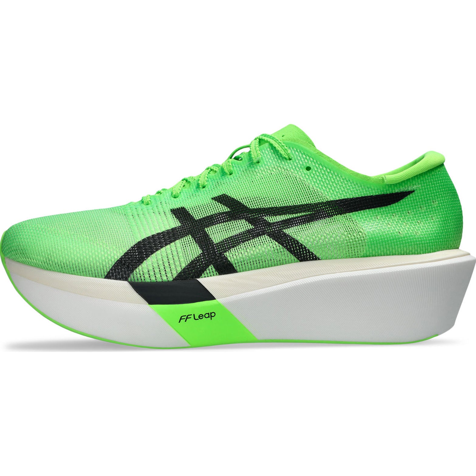 ASICS METASPEED SKY TOKYO EKIDEN Green Gecko/Black - inner side view displaying medial support and streamlined design