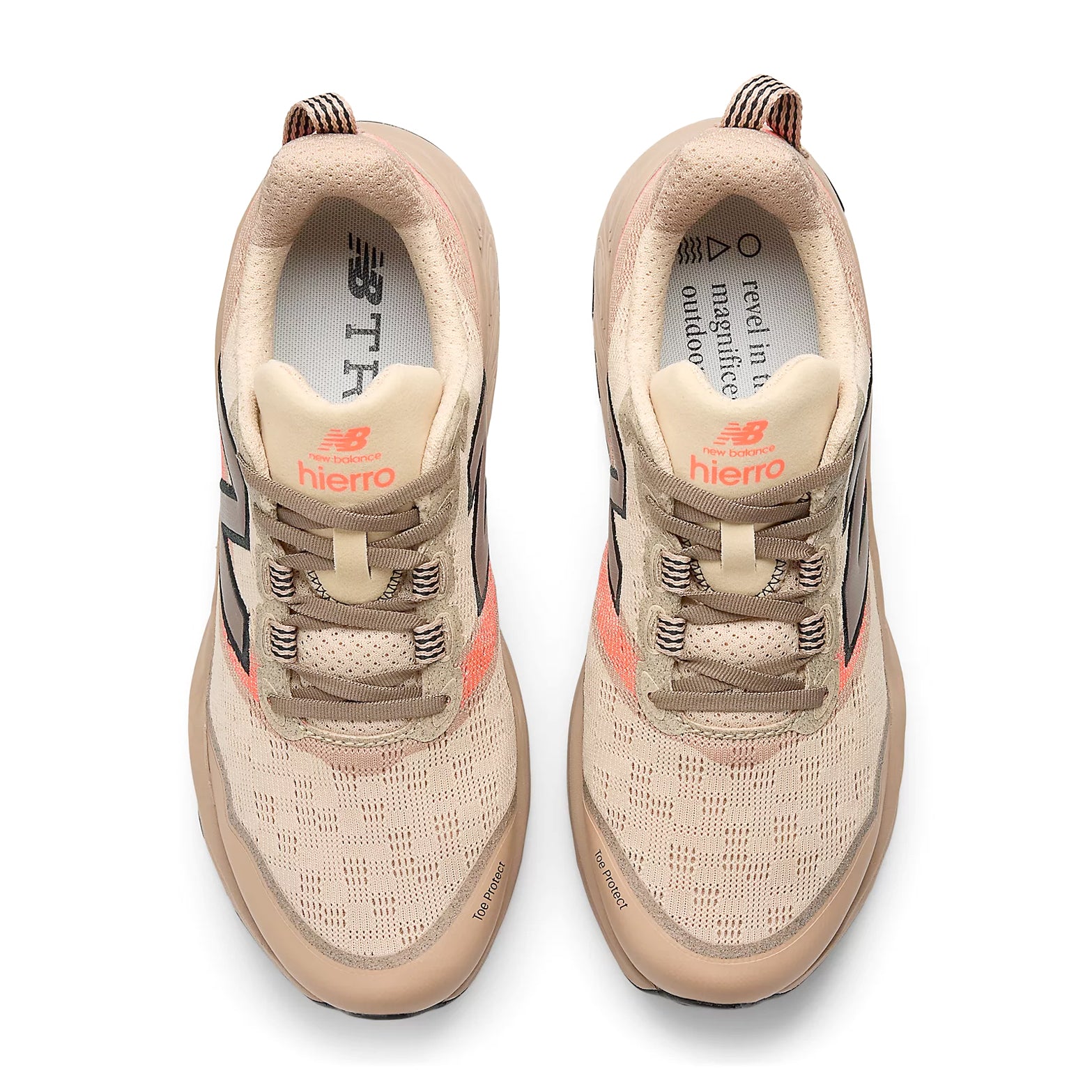 Men's Fresh Foam X Hierro v9 Trail Running Shoes Desert Clay / Earth Shadow / Urgent Red - Achilles Heel