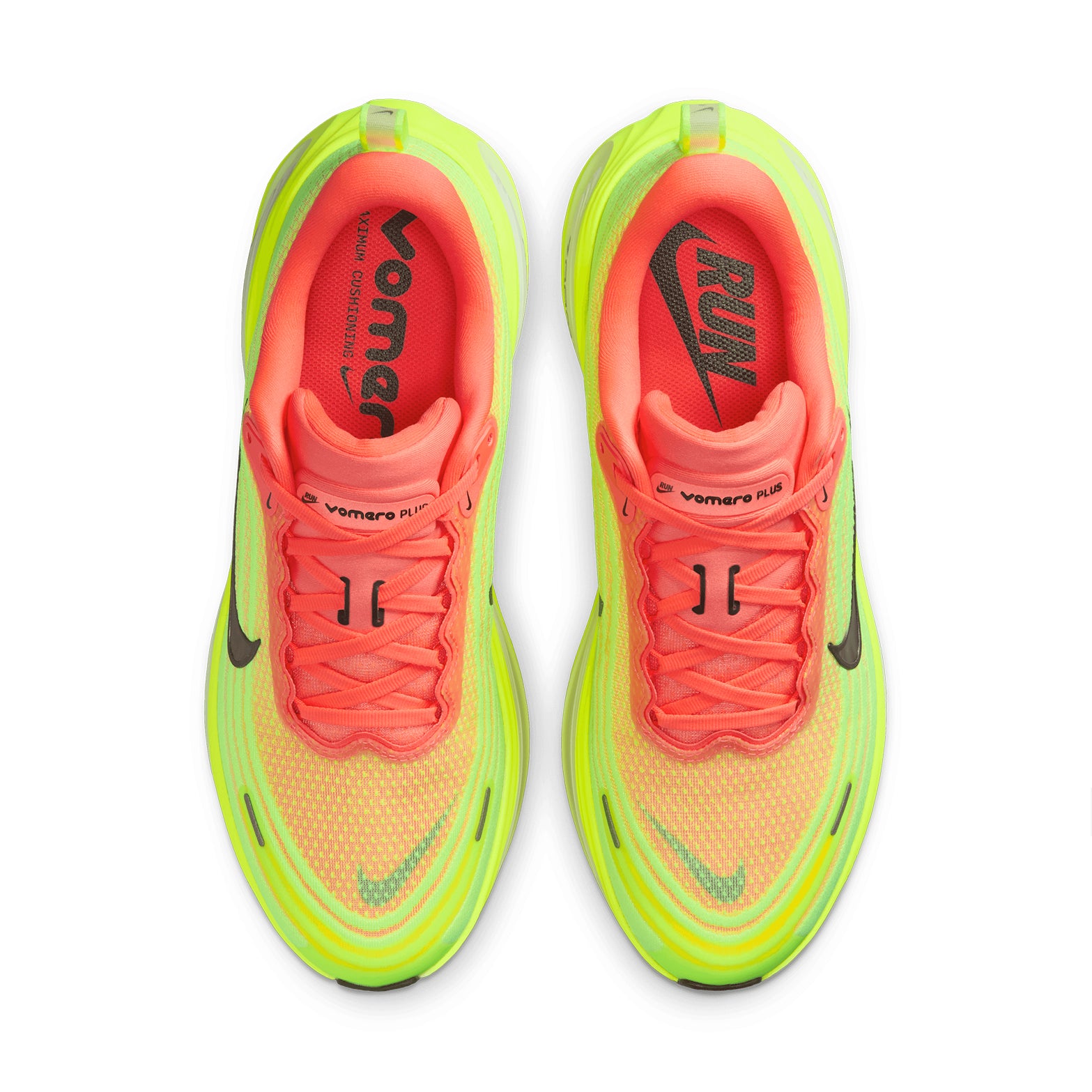 Men's Air Zoom Vomero Plus Running Shoes Bright Mango / Volt / Barely Volt / Metallic Dark Grey - Achilles Heel