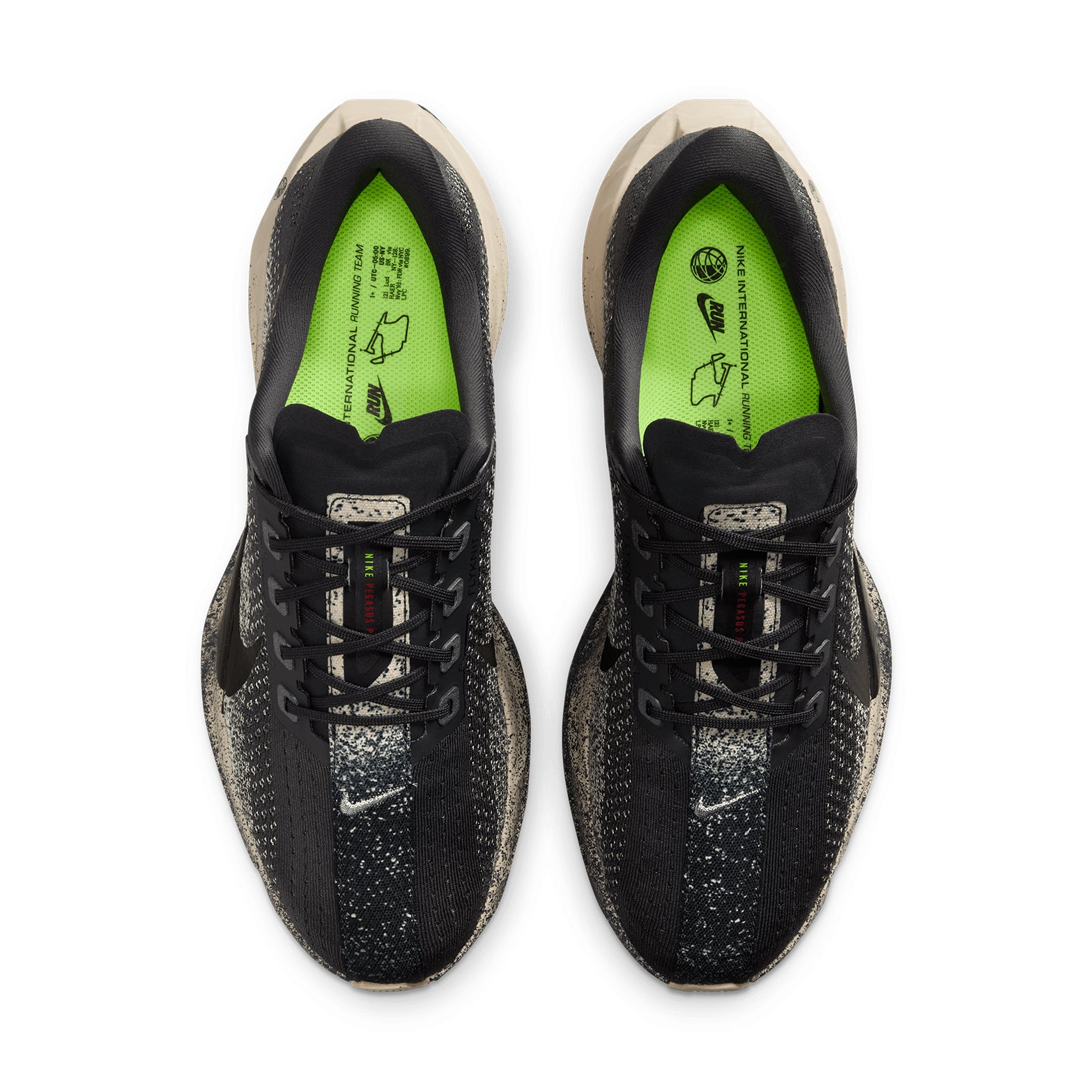 Men's Pegasus Plus Running Shoes Oatmeal / Anthracite / Volt / Black - Achilles Heel