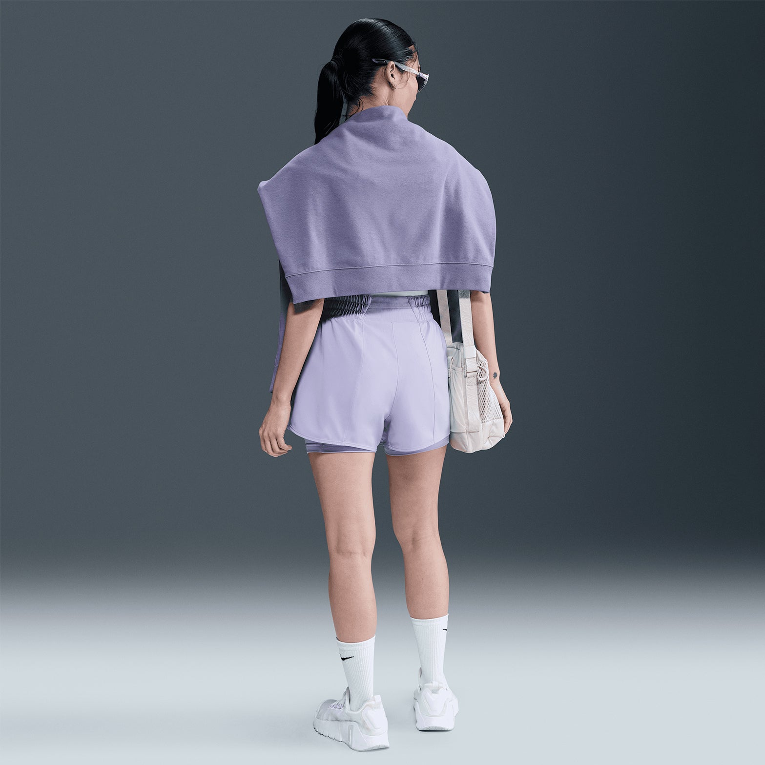 Women's Dri-FIT High-Waisted 3 Inch 2 in 1 Shorts Lilac Ice - Achilles Heel