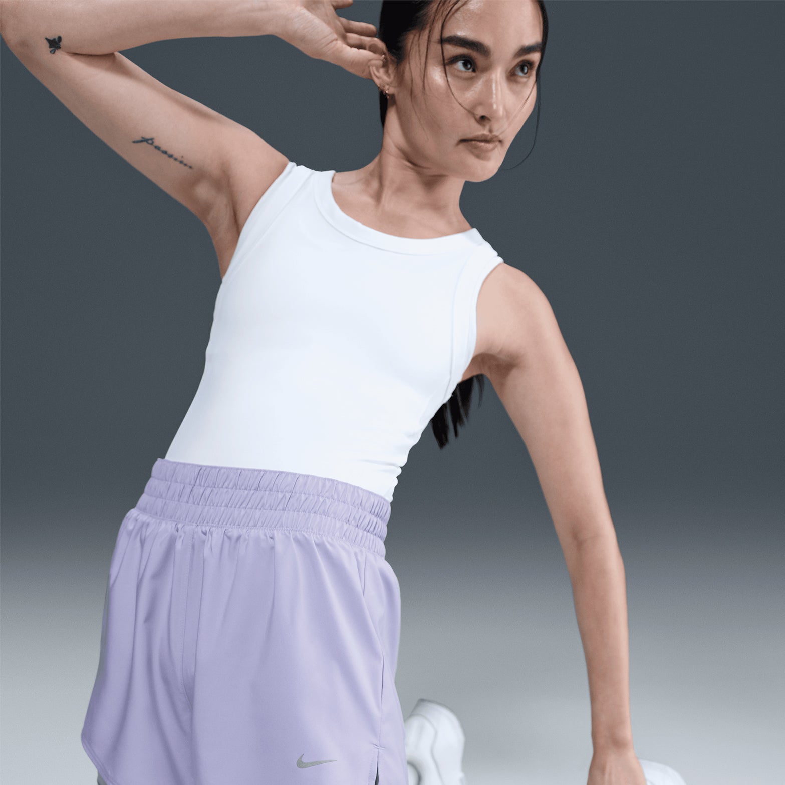 Women's Dri-FIT High-Waisted 3 Inch 2 in 1 Shorts Lilac Ice - Achilles Heel