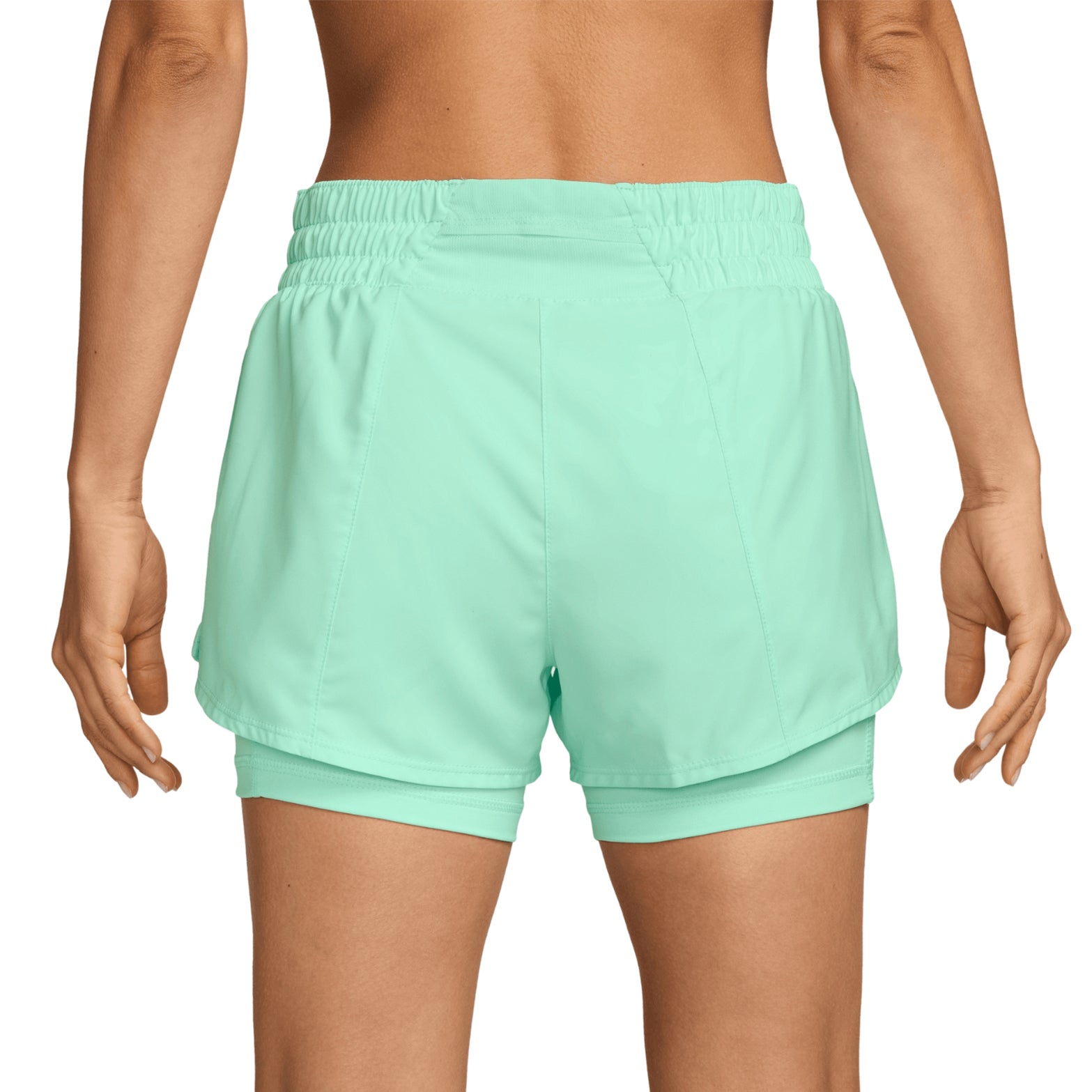 Women's Dri-FIT Mid Rise 3 Inch 2 in 1 Shorts Mint Foam / Reflective Silver - Achilles Heel