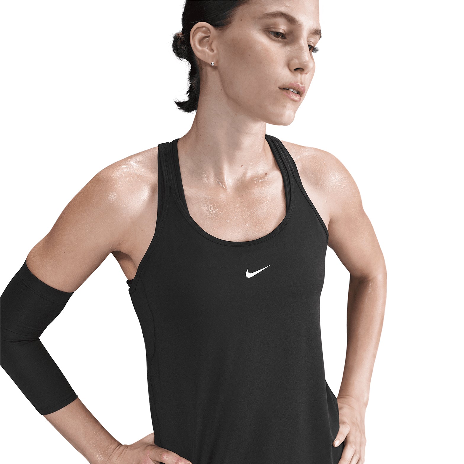 Women's Dri-FIT One Classic Strappy Tank Black / White - Achilles Heel