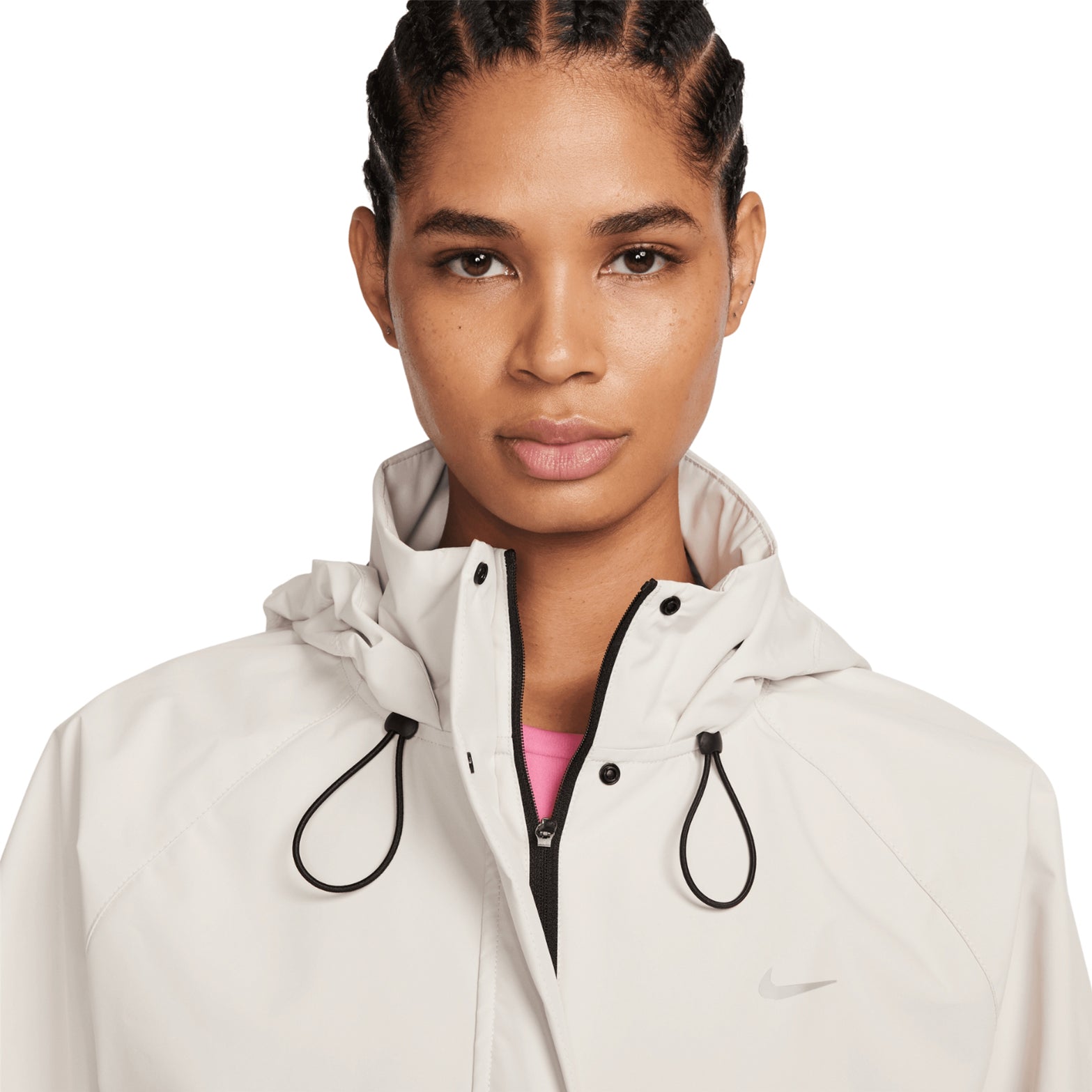 Women's Storm-FIT Swift Running Jacket Light Orewood Brown / Black / Reflective Silver - Achilles Heel
