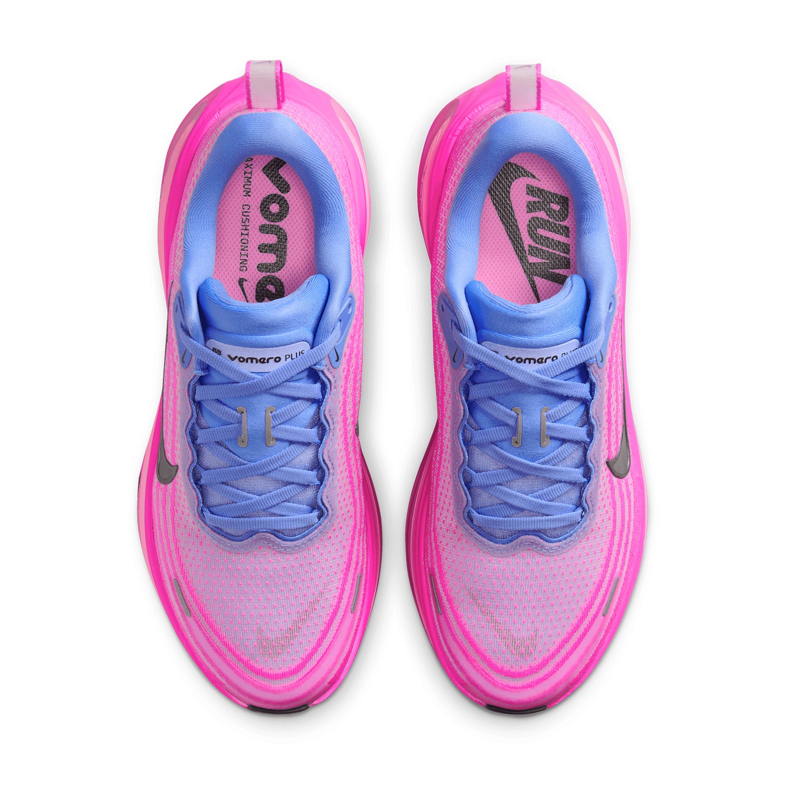 Women's Vomero Plus Running Shoes Royal Pulse / Fire Pink / Pink Spell / Metallic Dark Grey - Achilles Heel