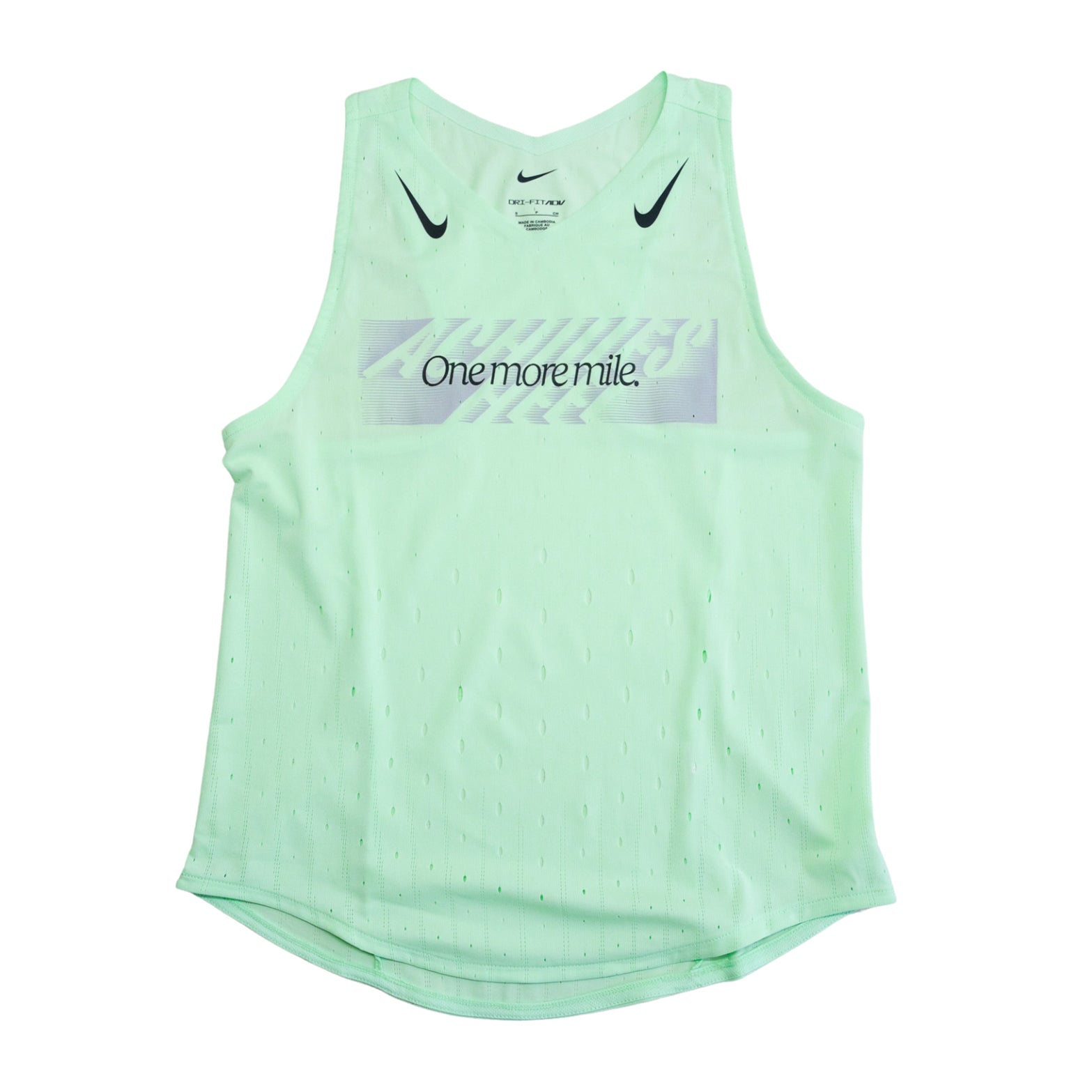 x Achilles Heel Women's 'One More Mile' AeroSwift ADV Running Vest Vapour Green / Black - Achilles Heel