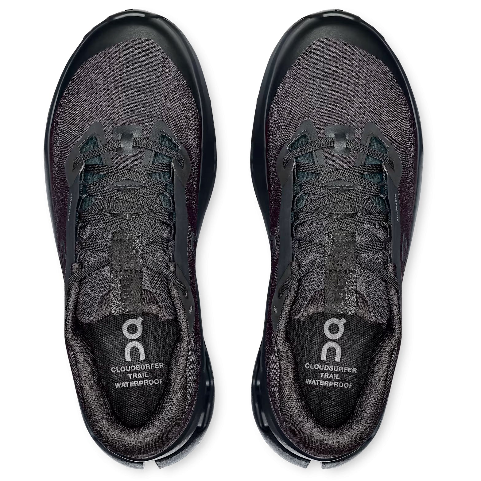 Women's Cloudsurfer Trail 2 Waterproof Running Shoes Black / Black - Achilles Heel