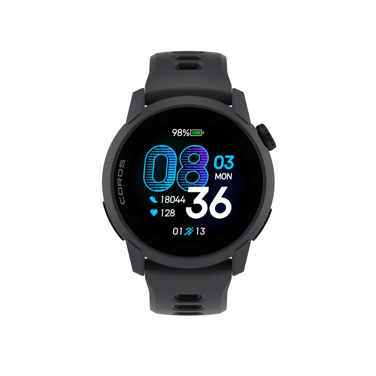 Coros Pace 4 Silicone Strap GPS Sport Watch Black at Achilles Heel