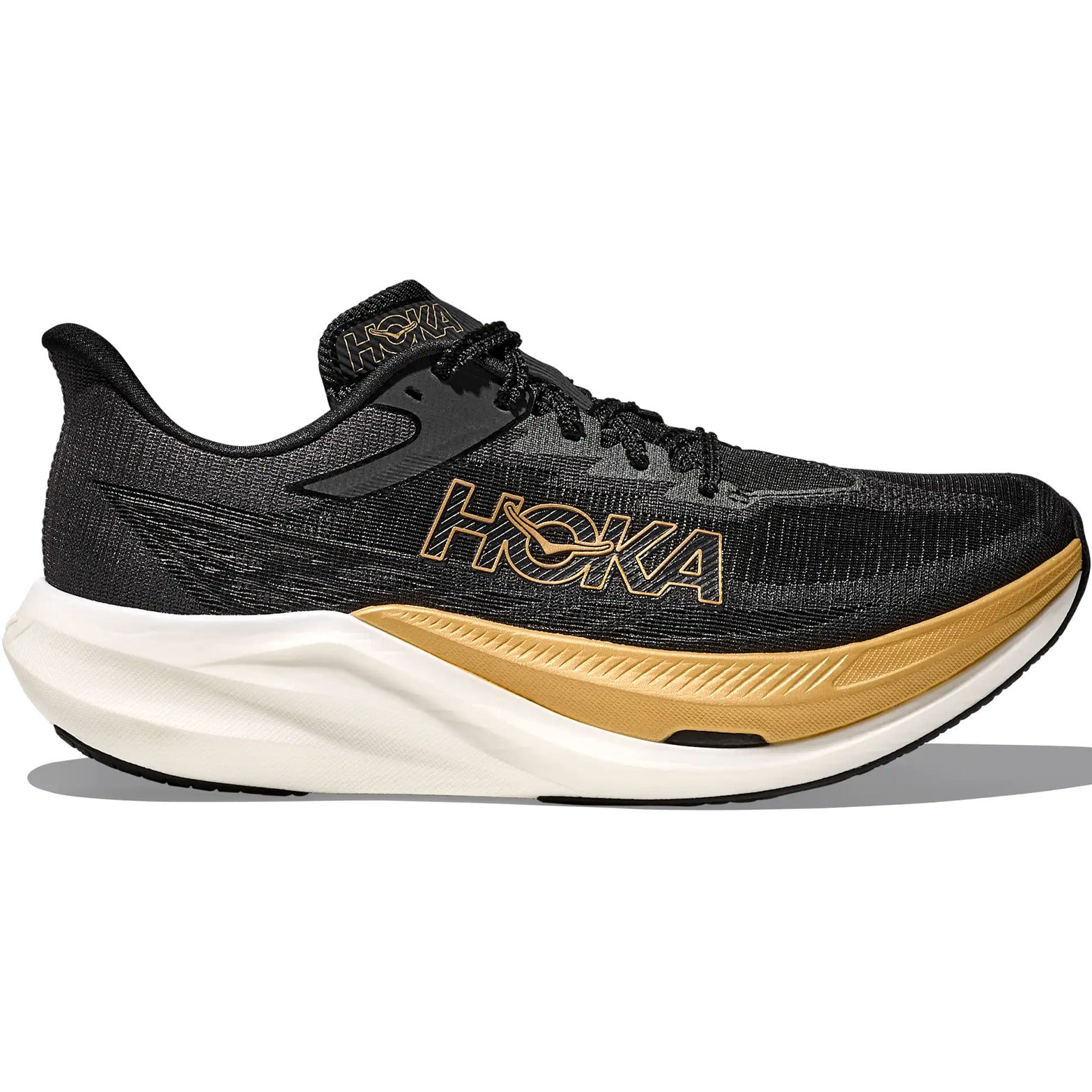 HOKA ロケットx3 ランニングシューズ ブラック/ゴールド 28.0㌢ Hoka Rocket X 3 Koshi Tan-Tan Running Shoes Black / Gold at