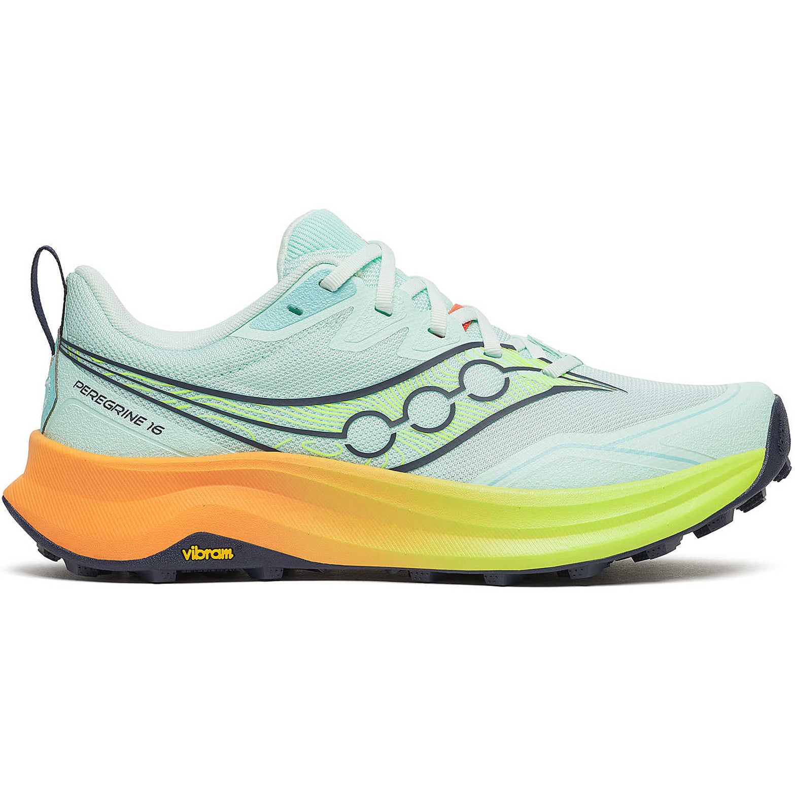 Women's Peregrine 16 Trail Running Shoes Aqua / Citron