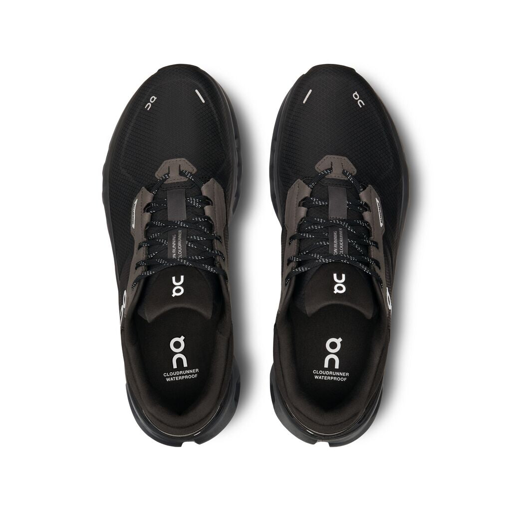 On Men's Cloudrunner 2 Waterproof Running Shoes Magnet / Black - Achilles Heel