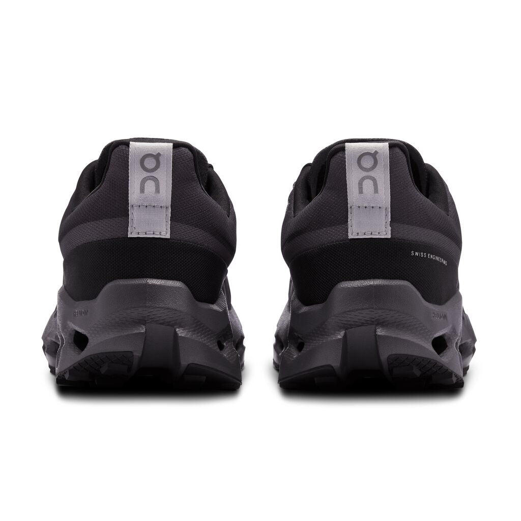 On Men's Cloudsurfer Trail Waterproof Running Shoes Black / Eclipse - Achilles Heel