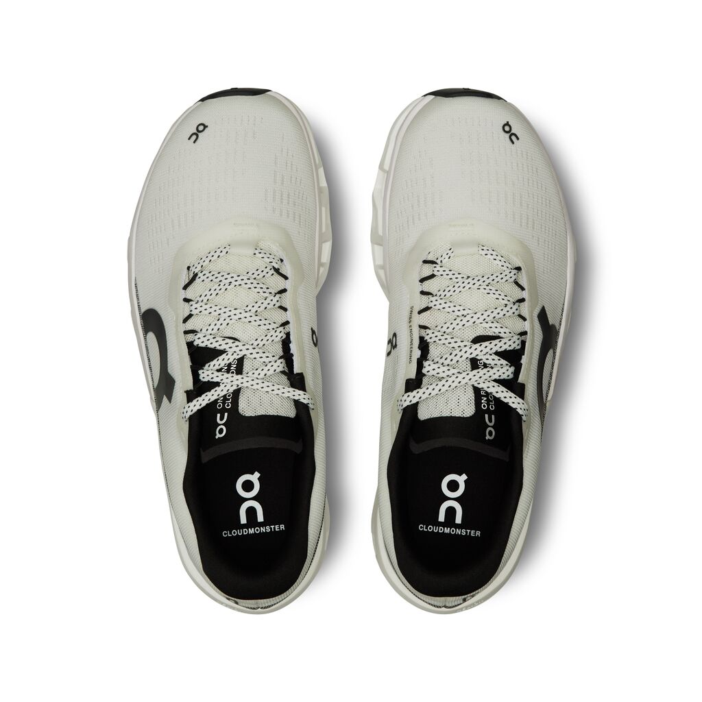 On Women's Cloudmonster 2 Running Shoes Undyed / Frost - Achilles Heel