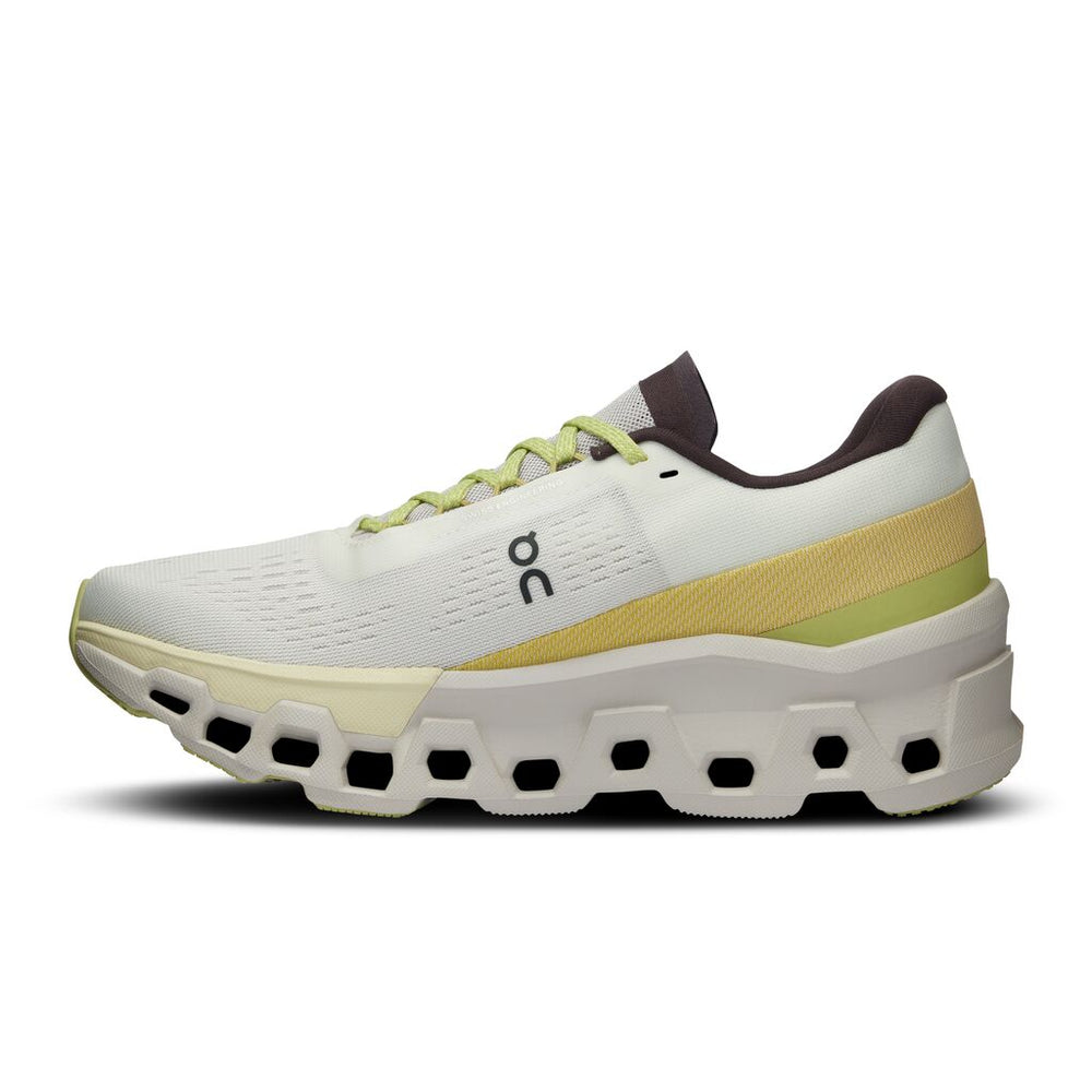 On Men's Cloudmonster 2 Running Shoes Undyed / Zest - achilles heel