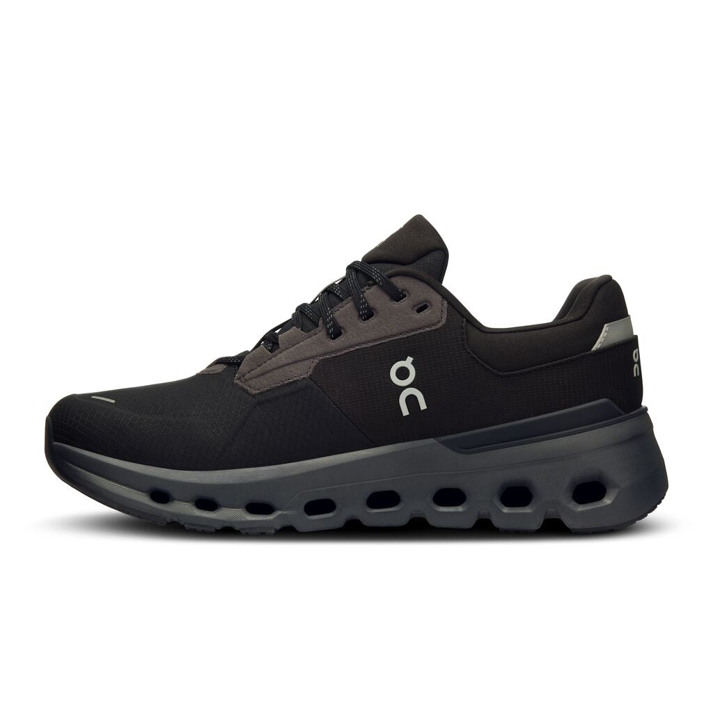 On Women's Cloudrunner 2 Waterproof Running Shoes Magnet / Black - Achilles Heel