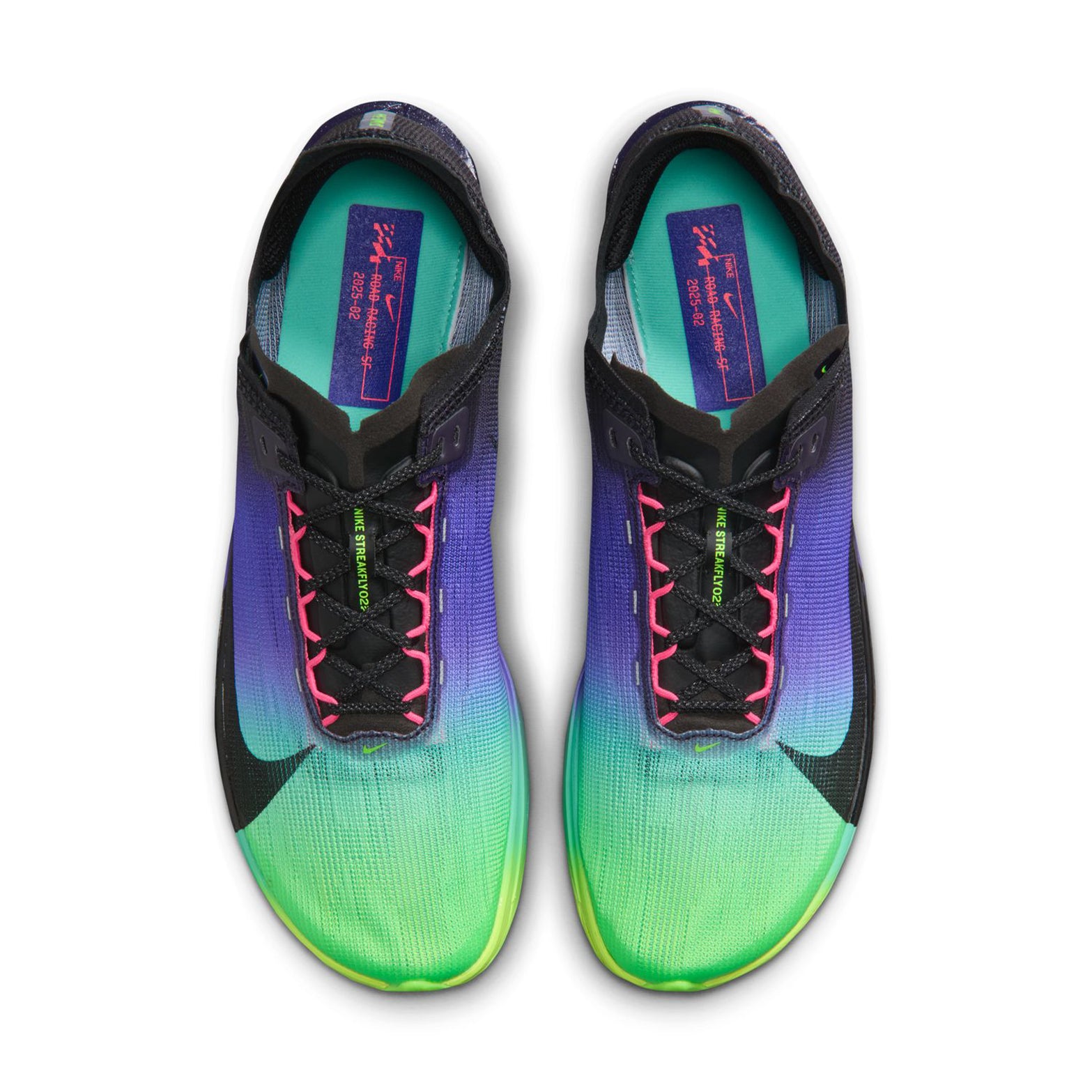 Streakfly 2 GLAM Running Shoes Dark Obsidian / Electric Green / Purple Dynasty / Black - Achilles Heel