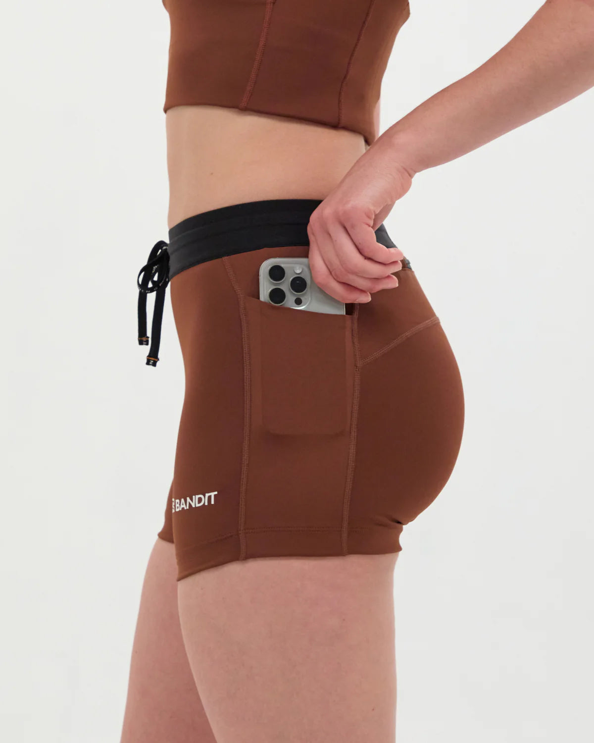 Women's Stamina 3 Inch Compression Shorts Coffee Bean - Achilles Heel