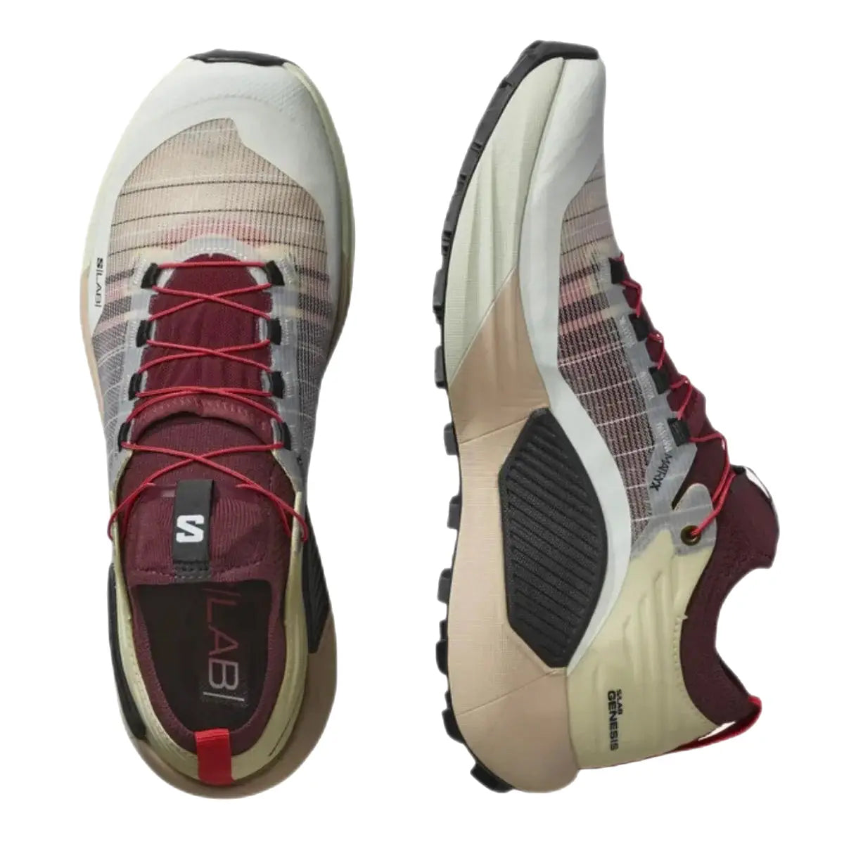 Salomon S/LAB Genesis Trail Running Shoes Vanilla Ice / Decadent Chocolate / Black - Achilles Heel