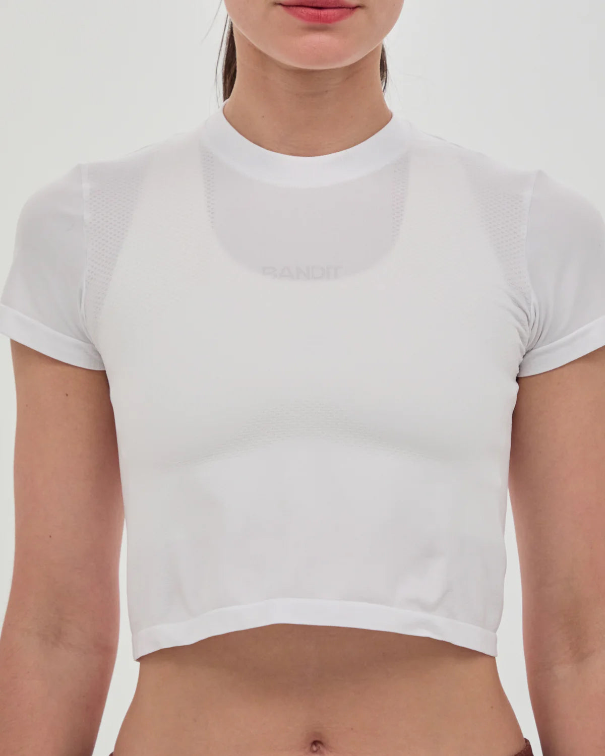 Women's Mercury Seamless Crop Tee White - Achilles Heel