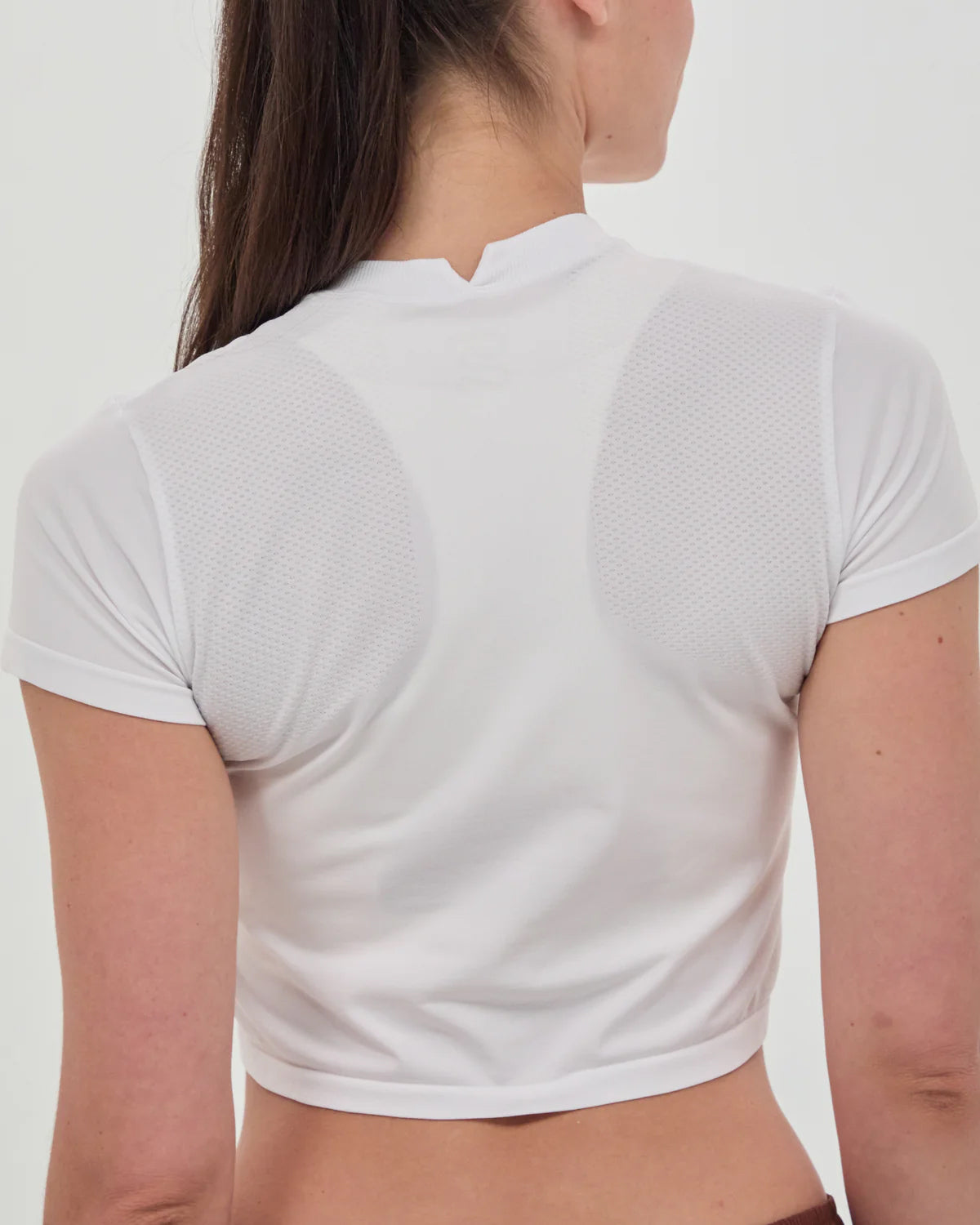 Women's Mercury Seamless Crop Tee White - Achilles Heel