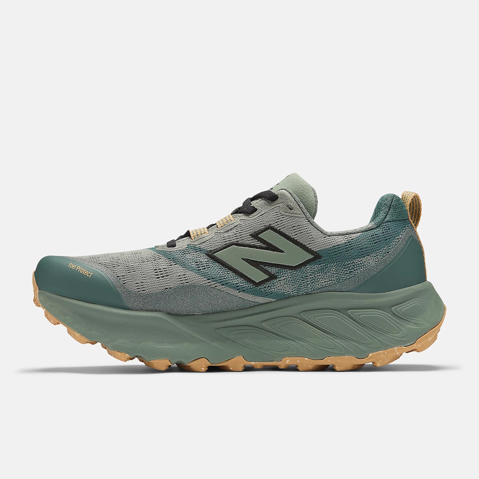 New Balance Men's Fresh Foam X Hierro v9 Trail Running Shoes Dark Juniper / Black / Dried Apricot - Achilles Heel