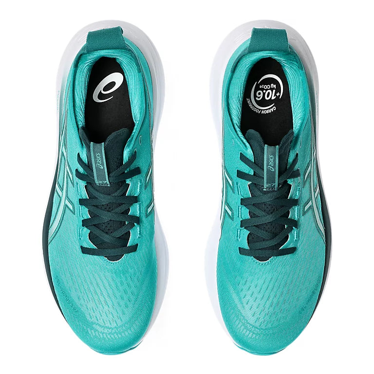 Asics Men's Gel-Nimbus 27 Running Shoes Wave Teal / Saxon Green - Achilles Heel