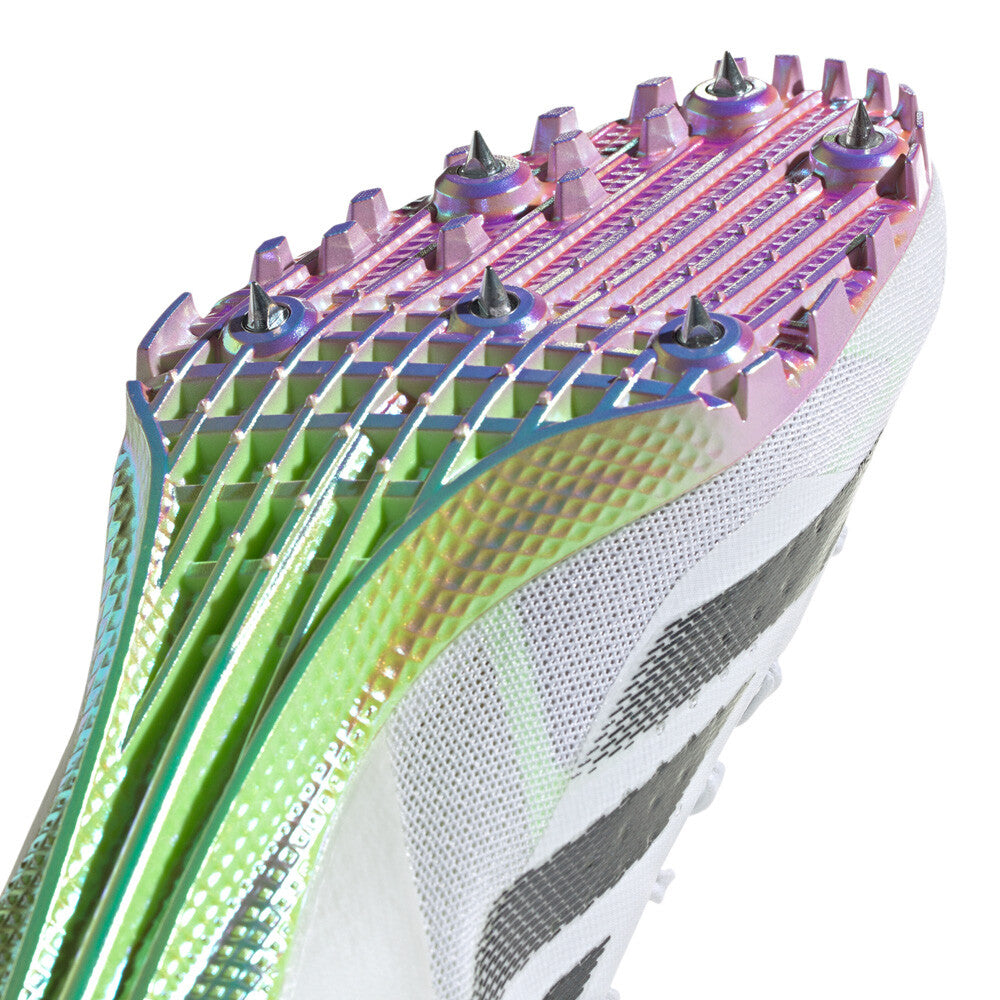 adidas Adizero Finesse Running Spikes Cloud White / Core Black / Green Spark - Achilles Heel