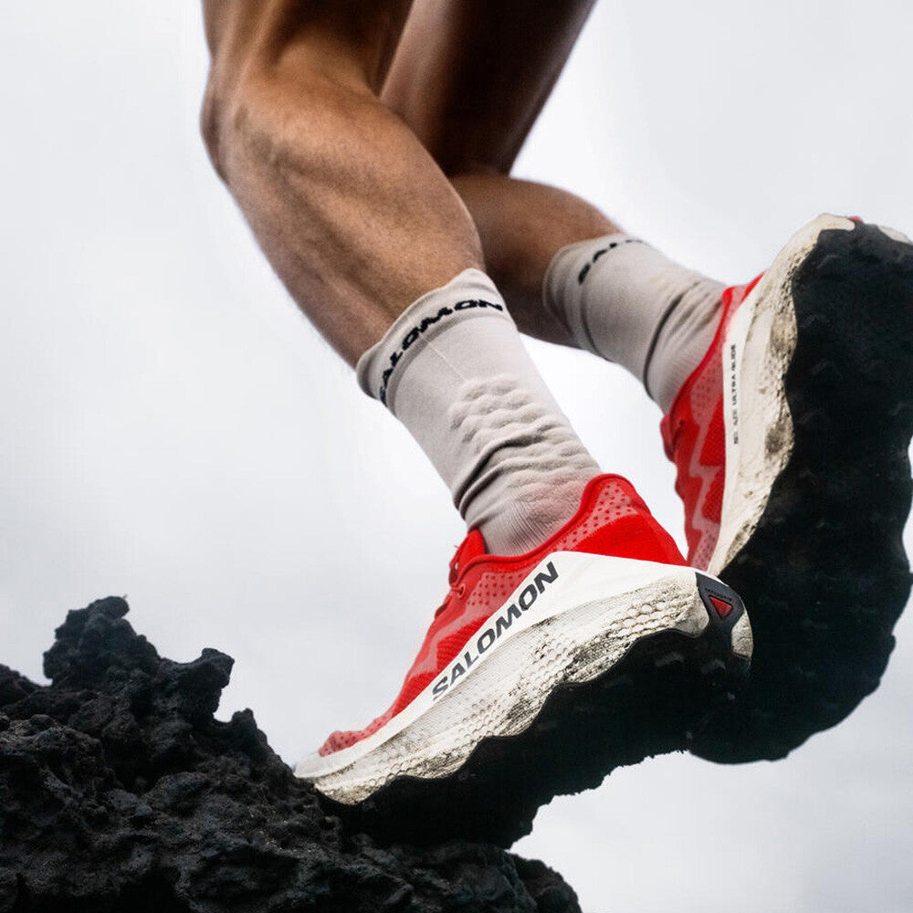 Salomon S/LAB Ultra Glide Trail Running Shoes Fiery Red / Pompeian Red / Vanilla Ice - Achilles Heel