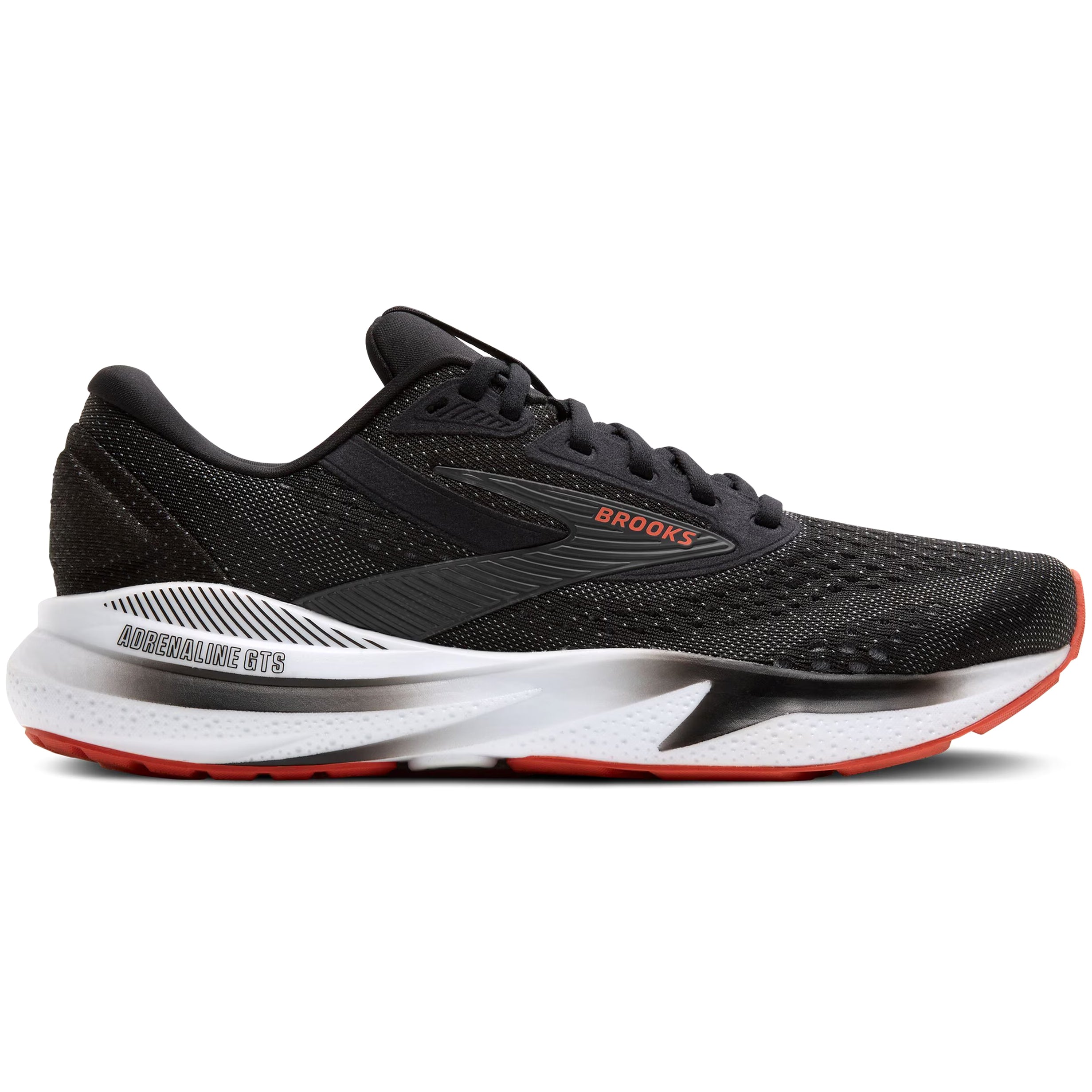 Brooks Men's Adrenaline GTS 24 Running Shoes Black / Grey / Red - Achilles Heel