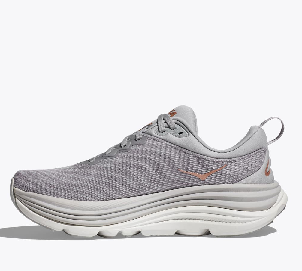 Hoka Women's Gaviota 5 Running Shoes Harbor Mist / Rose Gold - Achilles Heel