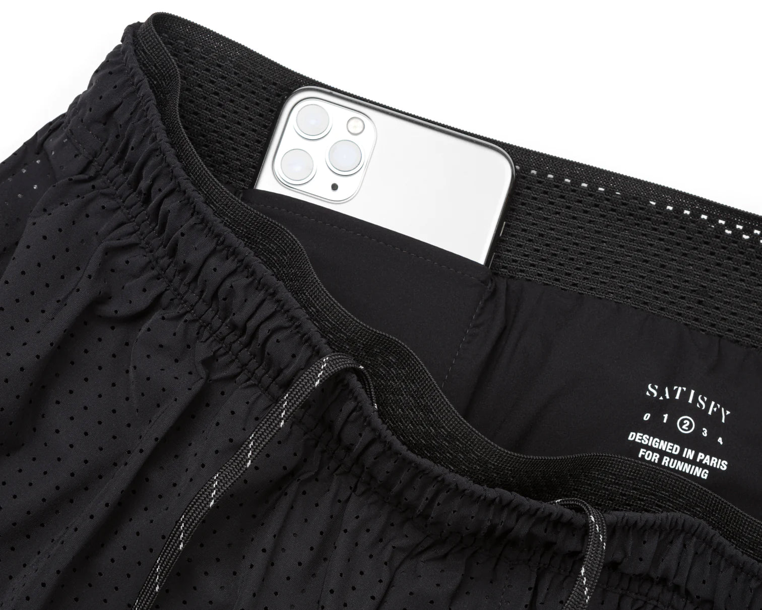 Satisfy Space‑O 5 Inch Distance Shorts Black - Achilles Heel
