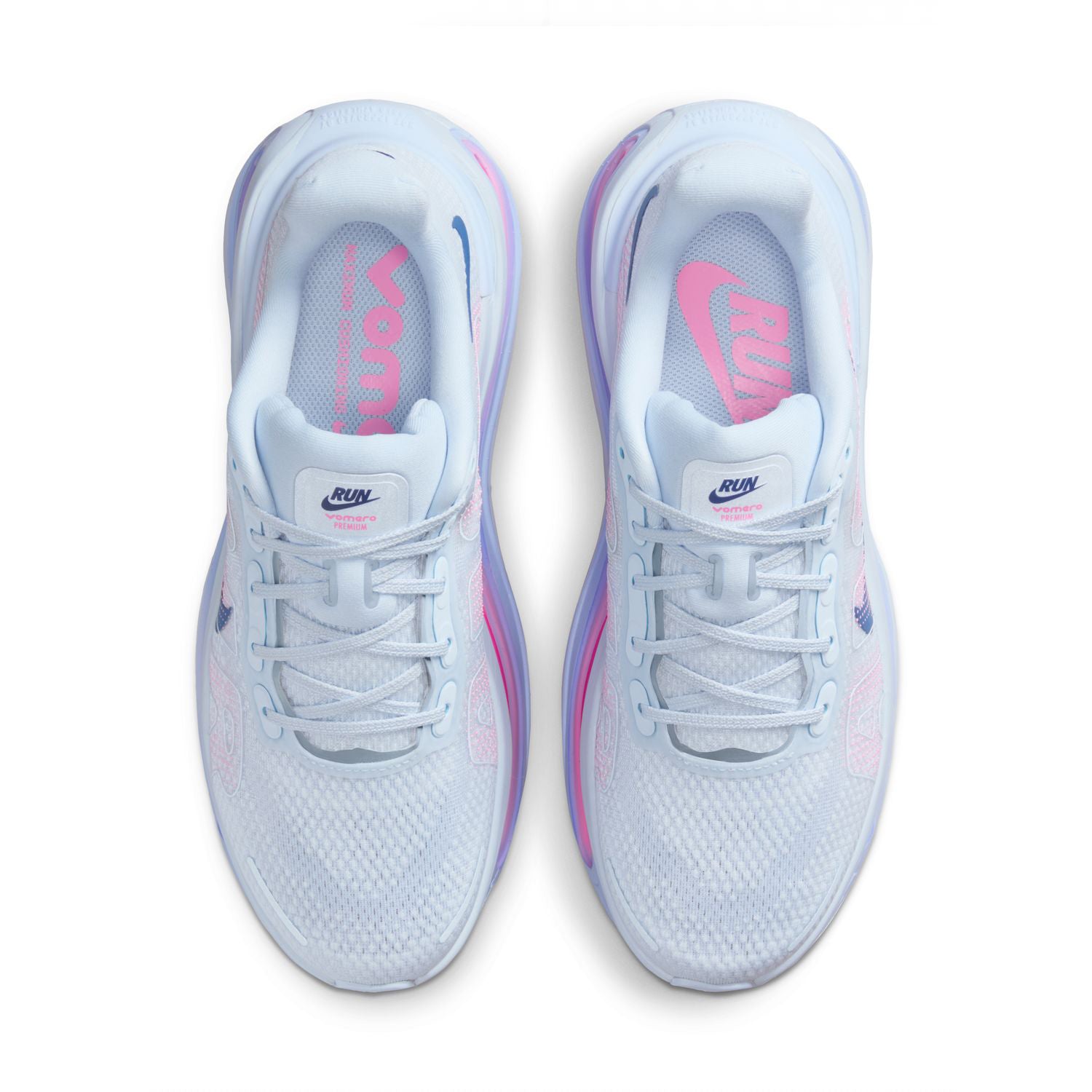 Women's Vomero Premium Running Shoes Blue Tint / Aluminium / Pink Spell / Deep Royal Blue - Achilles Heel
