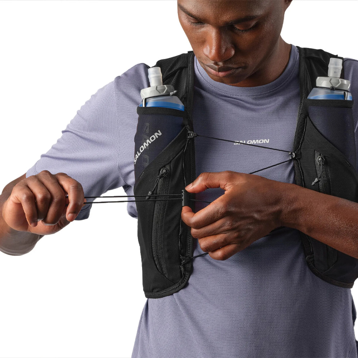 Advance Skin 12 Set Running Vest Black - Achilles Heel