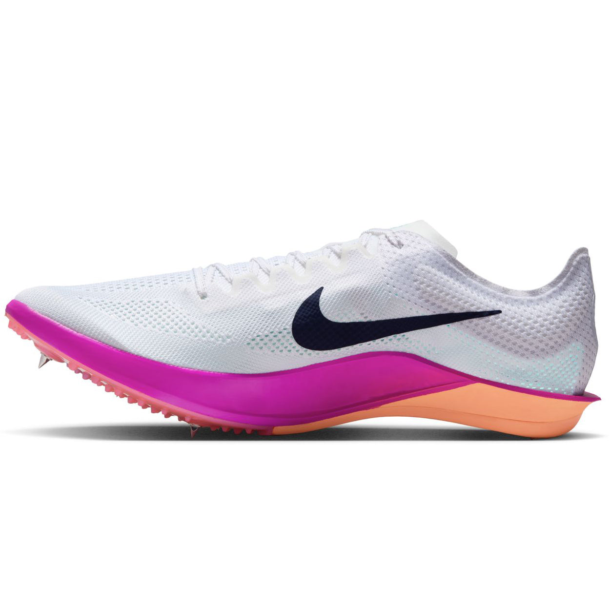 ZoomX Dragonfly 2 Running Spikes White / Hyper Turquoise / Fire Pink / Obsidian - Achilles Heel