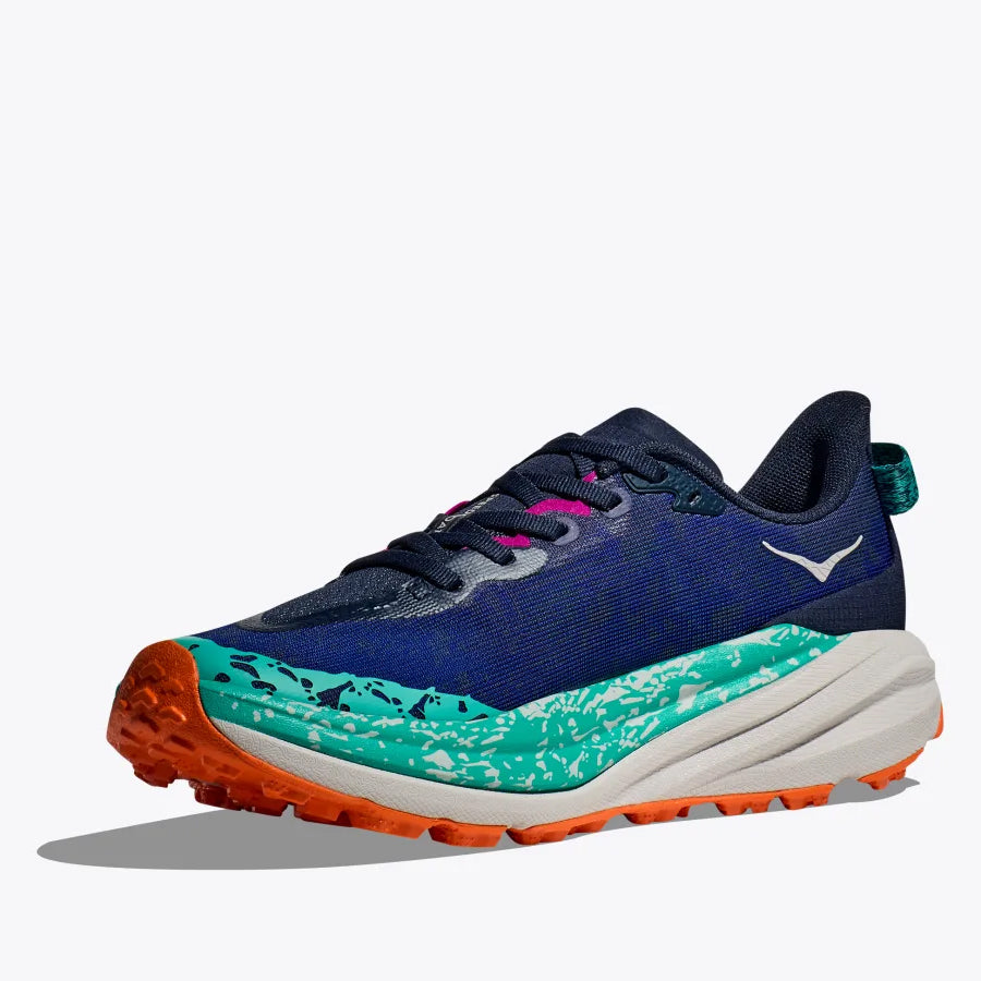 Hoka Women's Speedgoat 6 Wide Fit Trail Running Shoes Varsity Navy / Meteor - Achilles Heel