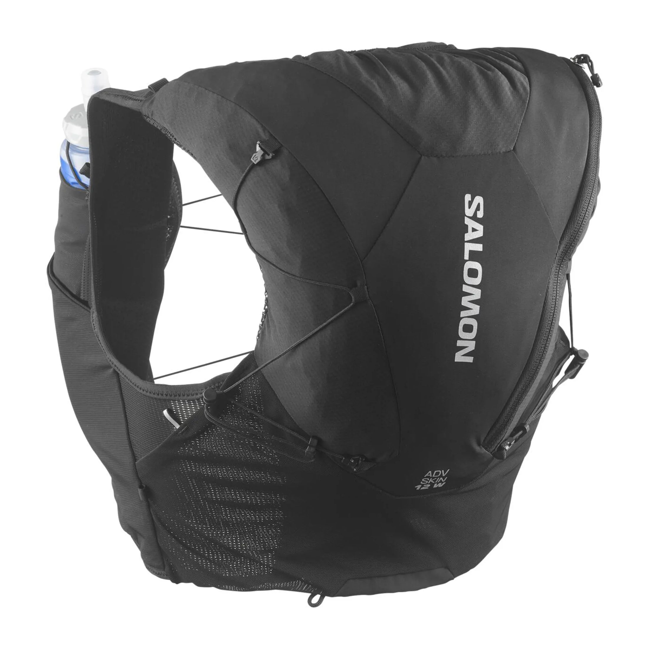 Women's Advance Skin 12 Set Running Vest Black / Asphalt - Achilles Heel