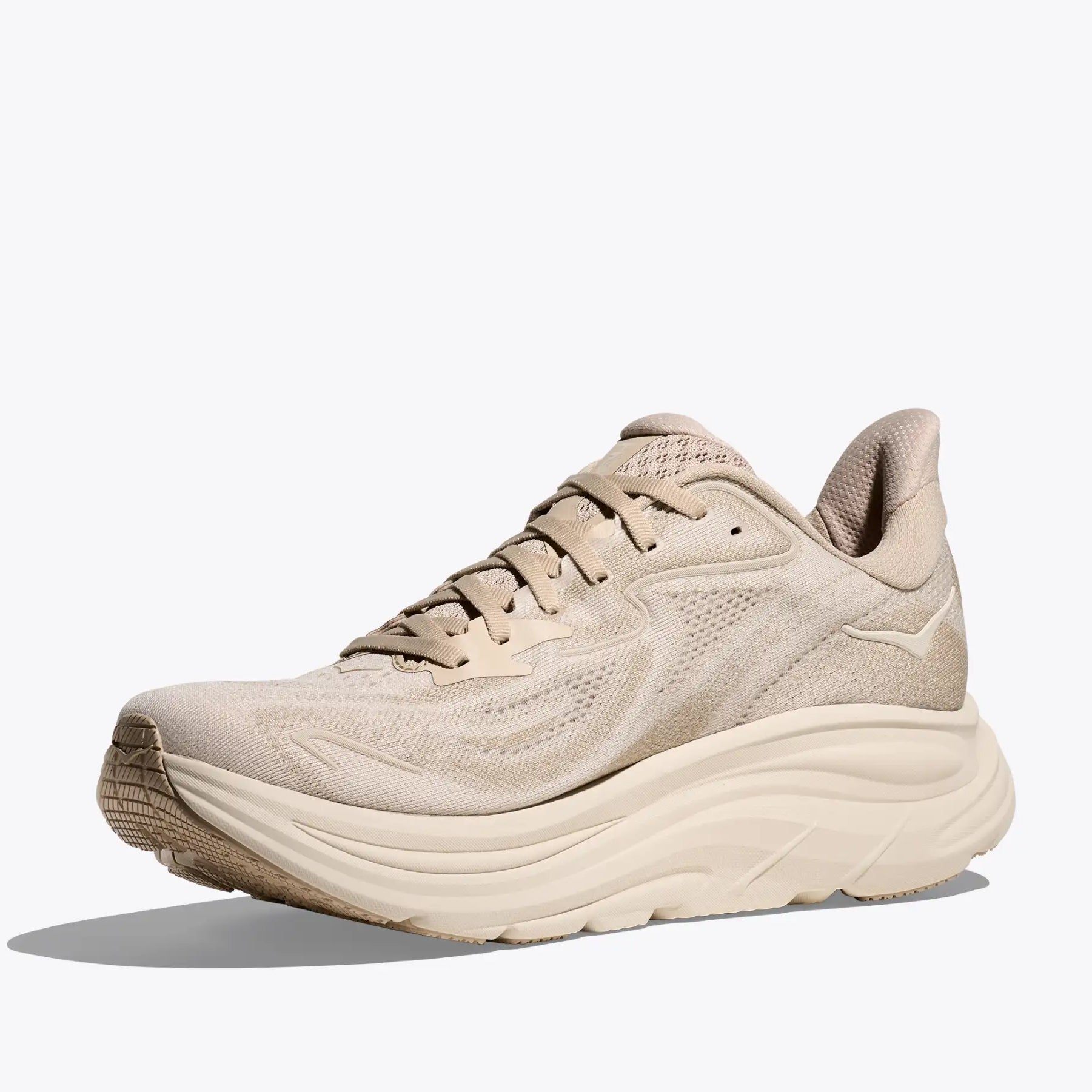 Men's Clifton 10 Running Shoes Oatmeal / Oat Milk - Achilles Heel
