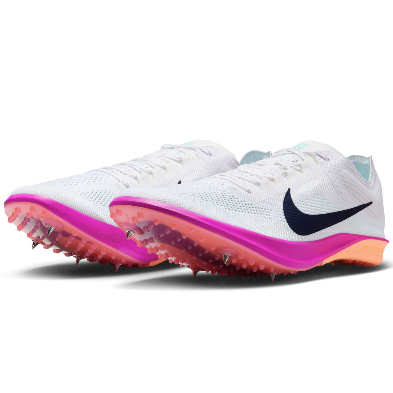 ZoomX Dragonfly 2 Running Spikes White / Hyper Turquoise / Fire Pink / Obsidian - Achilles Heel