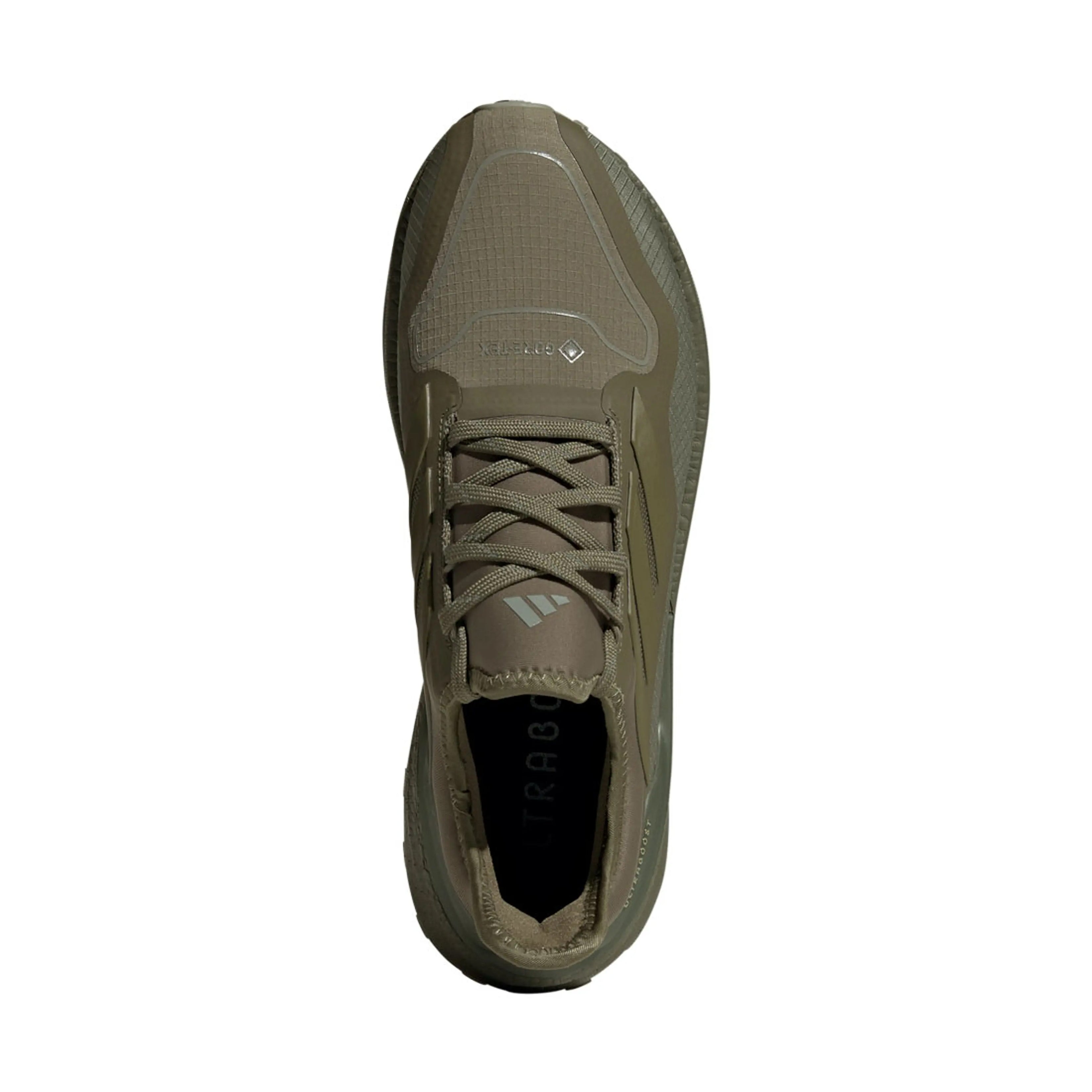adidas Men's Ultraboost 5 GORE-TEX Running Shoes Olive Strata / Silver Pebble - Achilles Heel