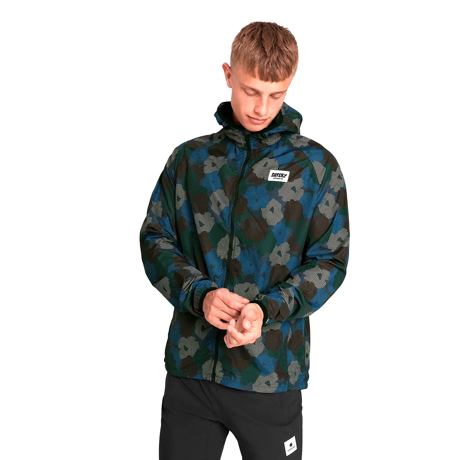 Men's Flower Pace Jacket Blue AOP