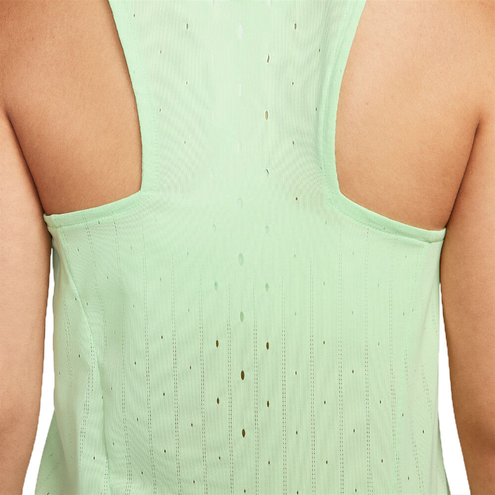 x Achilles Heel Women's 'One More Mile' AeroSwift ADV Running Vest Vapour Green / Black - Achilles Heel