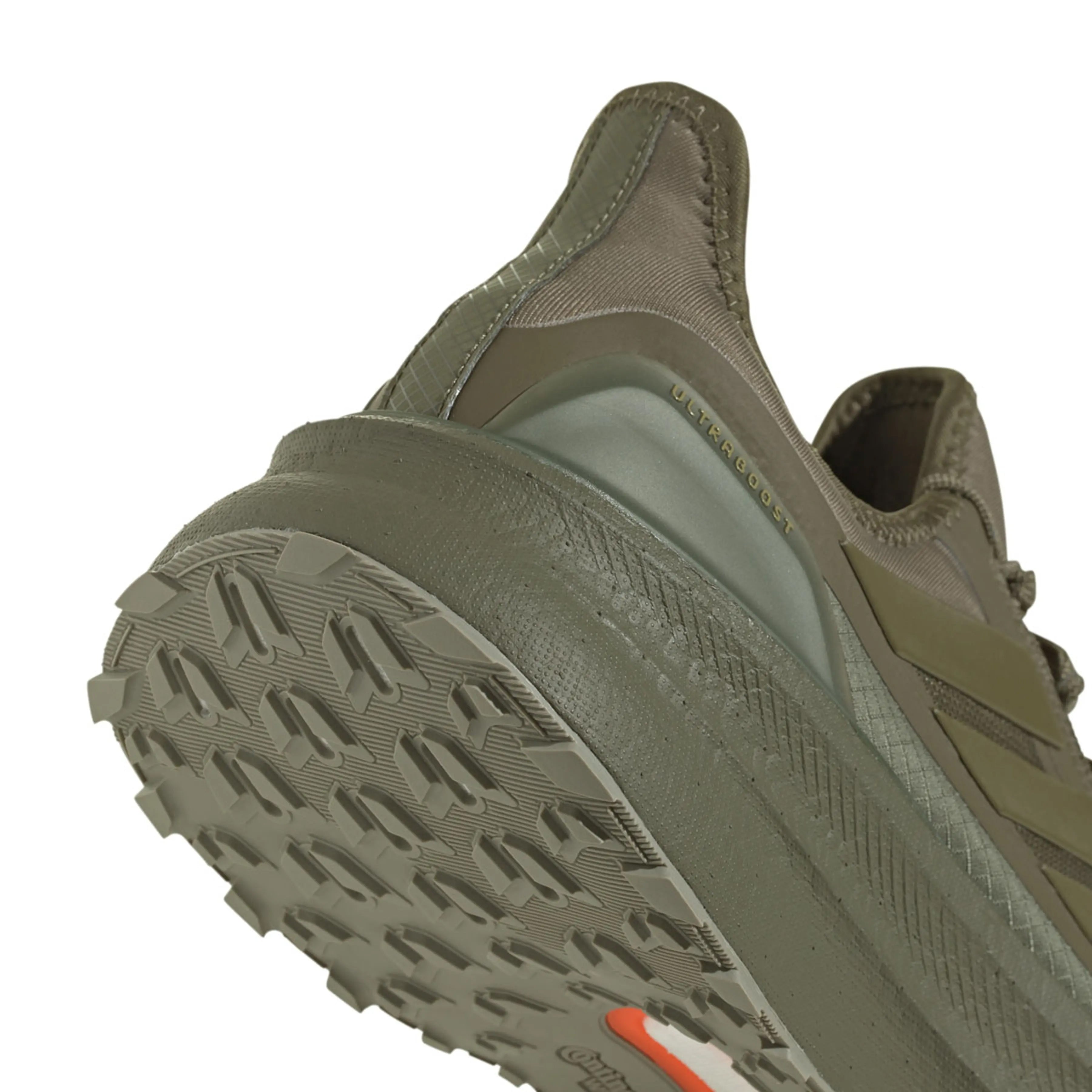 adidas Men's Ultraboost 5 GORE-TEX Running Shoes Olive Strata / Silver Pebble - Achilles Heel