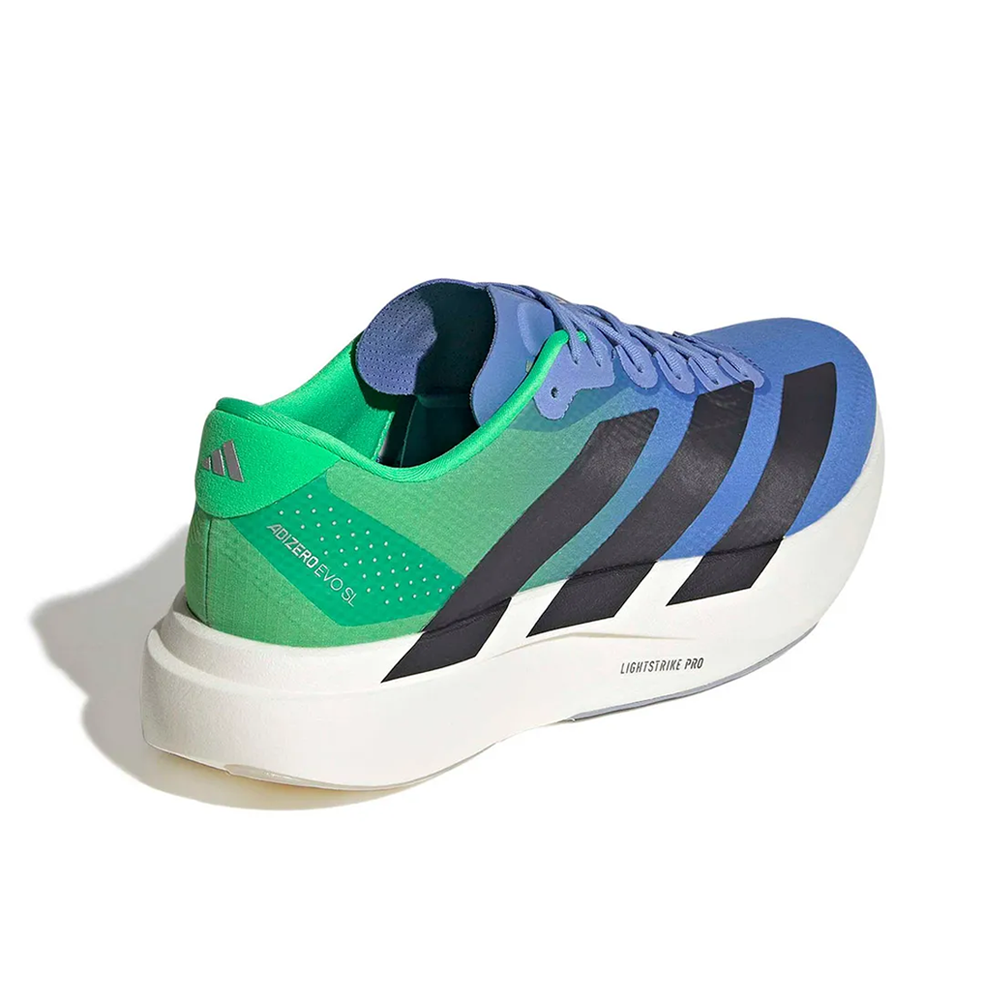 Men's Adizero EVO SL Woven Running Shoes Blue Fusion / Night Grey / Solar Lime