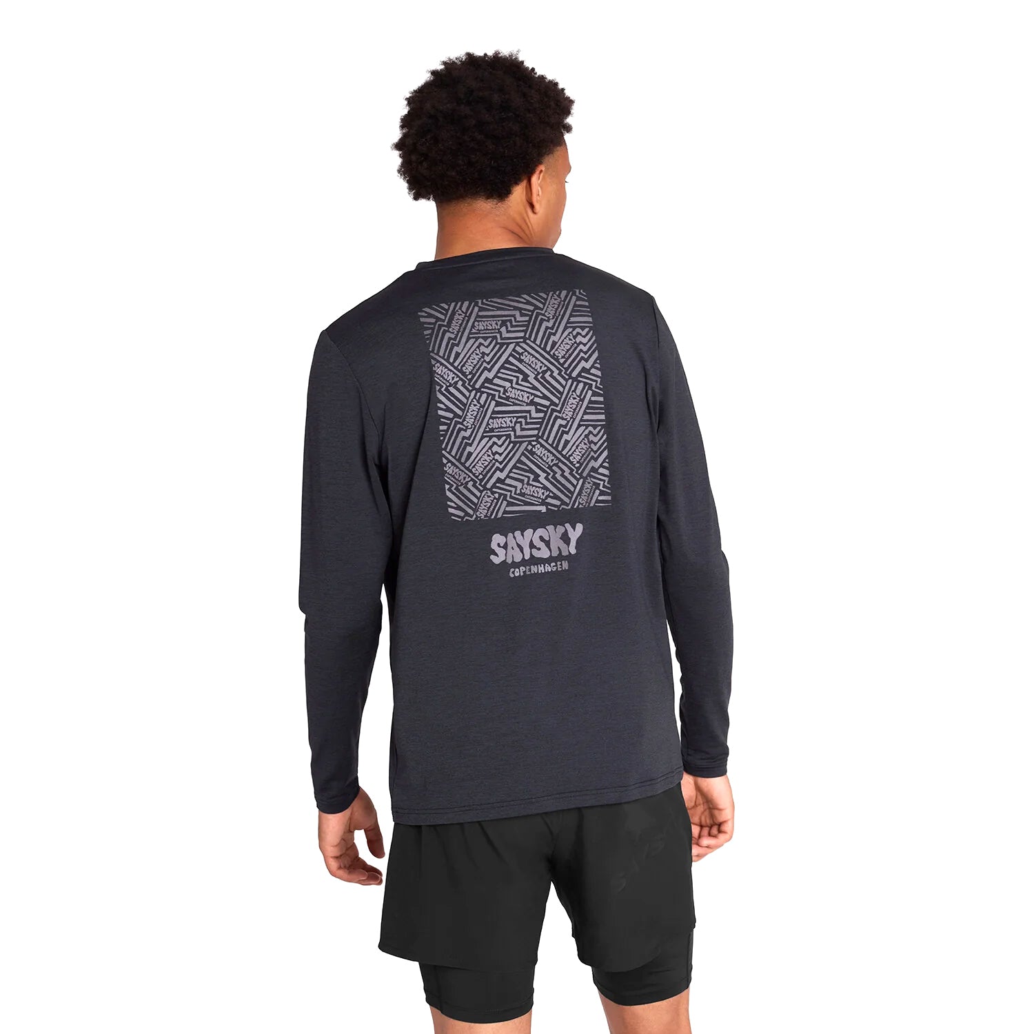 Men's Reflective Logo Pace Top Black
