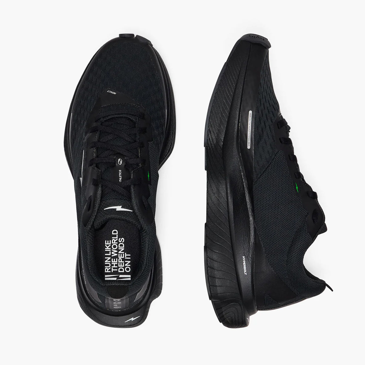 Hylo Impact Running Shoes Triple Black - Achilles Heel
