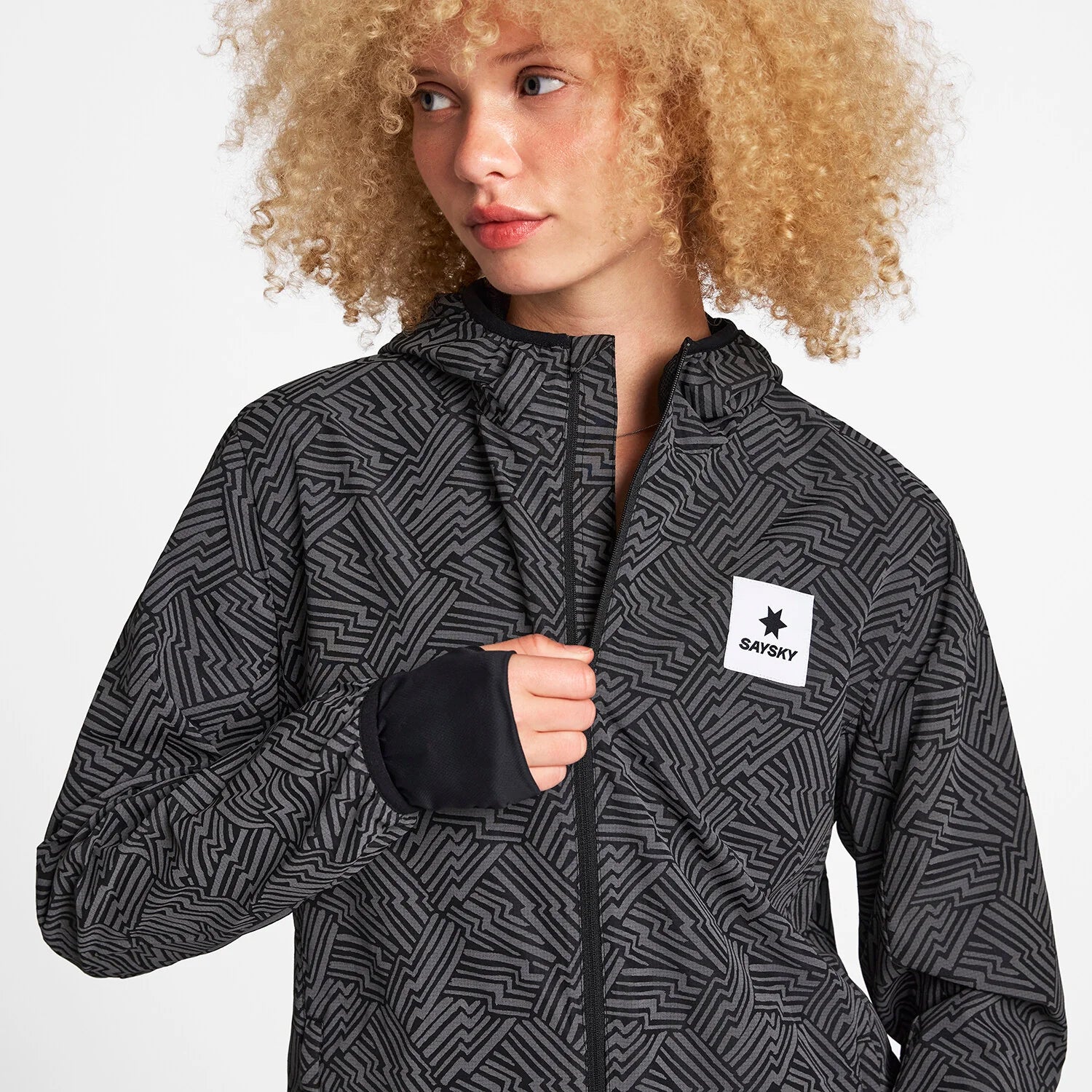 Women's Reflective Blaze Jacket Black AOP