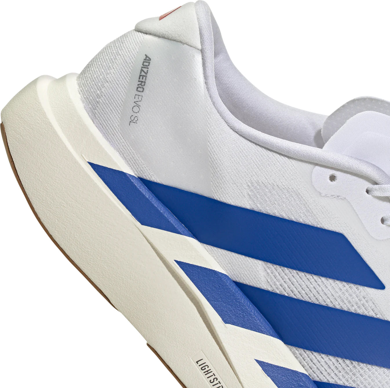 Men's Adizero EVO SL Running Shoes Cloud White / Royal Blue / Pure Ruby - Achilles Heel